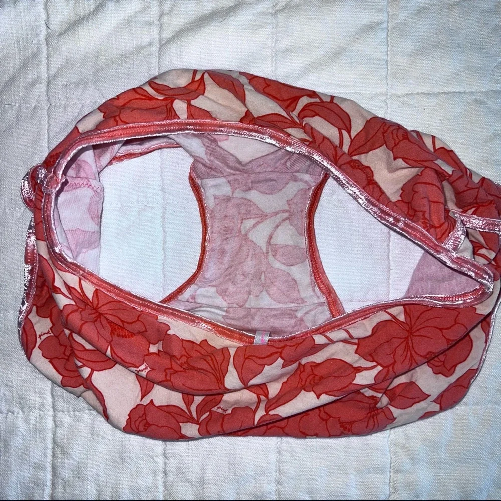 Victoria’s Secret Orange and yellow flower boyshort panties with velour lining - Picture 3 of 4